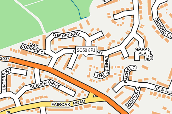 SO50 8PJ map - OS OpenMap – Local (Ordnance Survey)