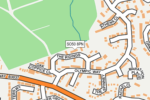 SO50 8PN map - OS OpenMap – Local (Ordnance Survey)
