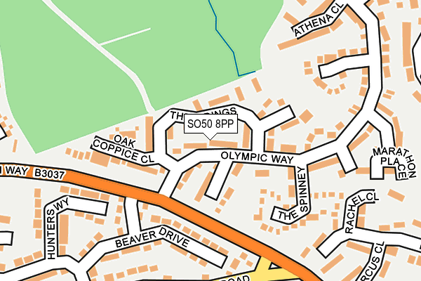 SO50 8PP map - OS OpenMap – Local (Ordnance Survey)