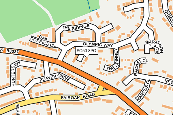 SO50 8PQ map - OS OpenMap – Local (Ordnance Survey)