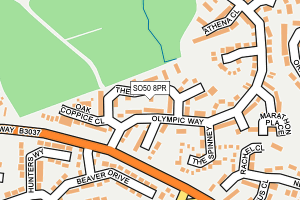 SO50 8PR map - OS OpenMap – Local (Ordnance Survey)