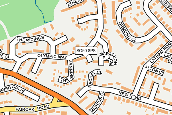 SO50 8PS map - OS OpenMap – Local (Ordnance Survey)