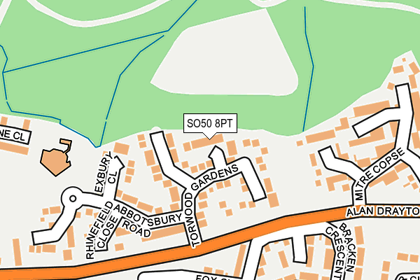 SO50 8PT map - OS OpenMap – Local (Ordnance Survey)