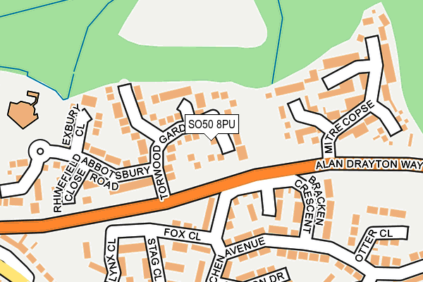 SO50 8PU map - OS OpenMap – Local (Ordnance Survey)