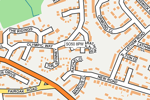 SO50 8PW map - OS OpenMap – Local (Ordnance Survey)