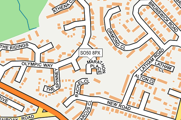 SO50 8PX map - OS OpenMap – Local (Ordnance Survey)