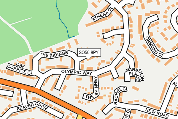 SO50 8PY map - OS OpenMap – Local (Ordnance Survey)