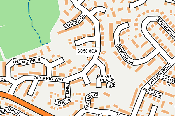 SO50 8QA map - OS OpenMap – Local (Ordnance Survey)