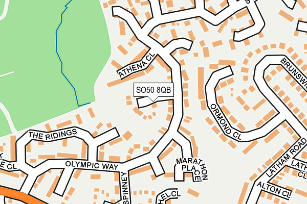 SO50 8QB map - OS OpenMap – Local (Ordnance Survey)