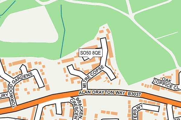 SO50 8QE map - OS OpenMap – Local (Ordnance Survey)