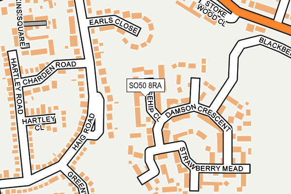 SO50 8RA map - OS OpenMap – Local (Ordnance Survey)