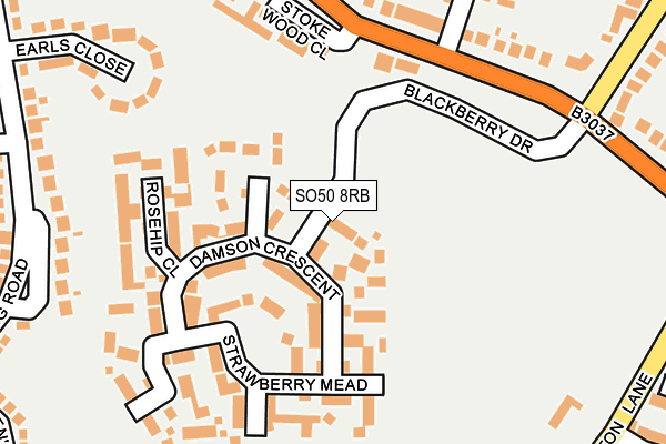 SO50 8RB map - OS OpenMap – Local (Ordnance Survey)