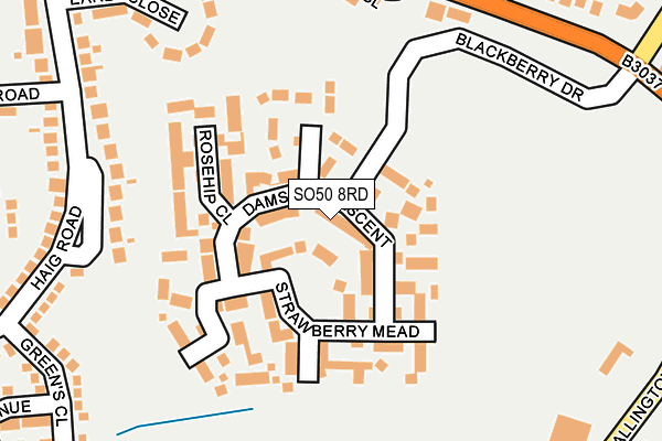 SO50 8RD map - OS OpenMap – Local (Ordnance Survey)