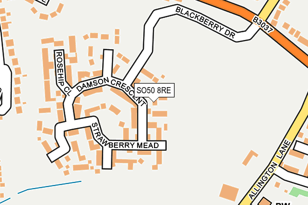 SO50 8RE map - OS OpenMap – Local (Ordnance Survey)