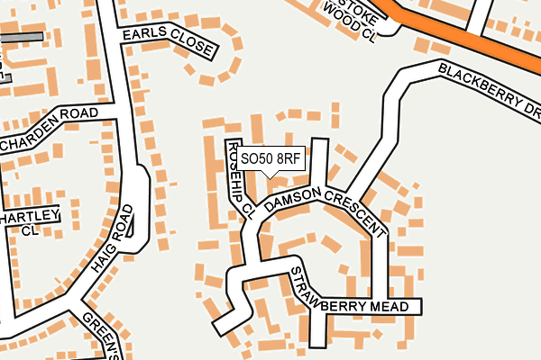 SO50 8RF map - OS OpenMap – Local (Ordnance Survey)