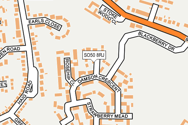 SO50 8RJ map - OS OpenMap – Local (Ordnance Survey)