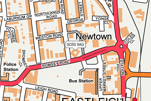 SO50 9AG map - OS OpenMap – Local (Ordnance Survey)