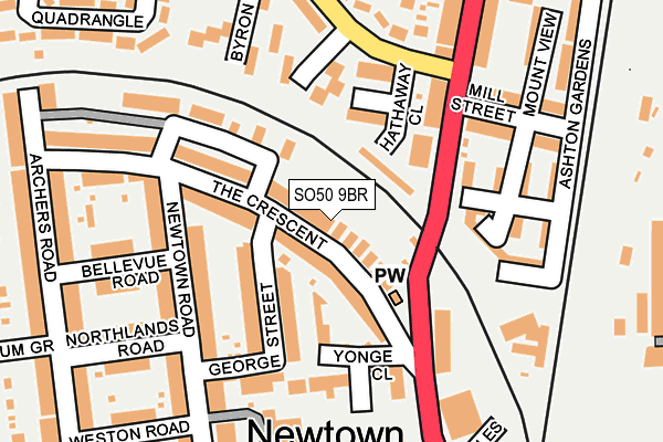 SO50 9BR map - OS OpenMap – Local (Ordnance Survey)