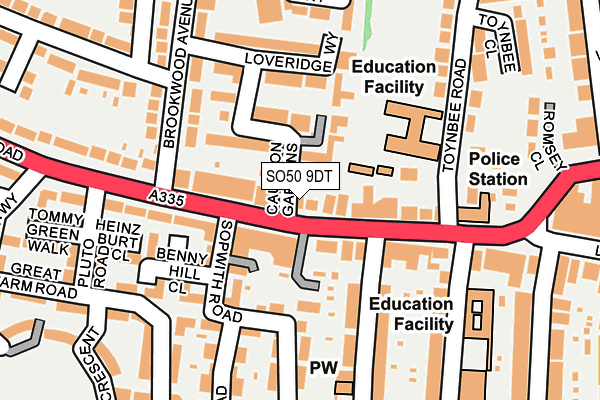SO50 9DT map - OS OpenMap – Local (Ordnance Survey)