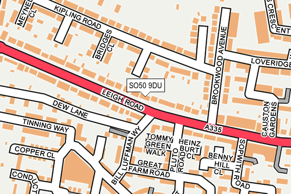 SO50 9DU map - OS OpenMap – Local (Ordnance Survey)