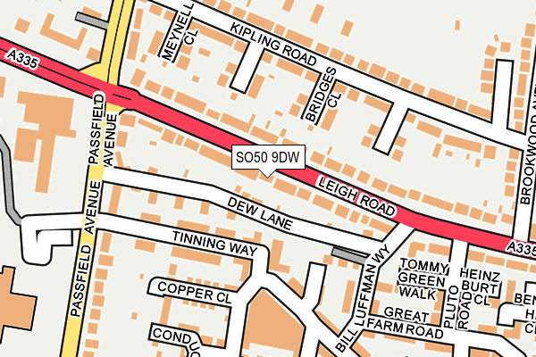 SO50 9DW map - OS OpenMap – Local (Ordnance Survey)