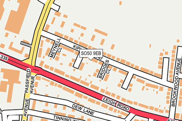 SO50 9EB map - OS OpenMap – Local (Ordnance Survey)