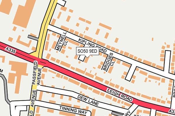 SO50 9ED map - OS OpenMap – Local (Ordnance Survey)