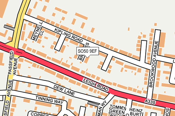 SO50 9EF map - OS OpenMap – Local (Ordnance Survey)