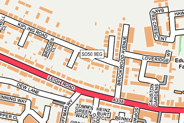 SO50 9EG map - OS OpenMap – Local (Ordnance Survey)