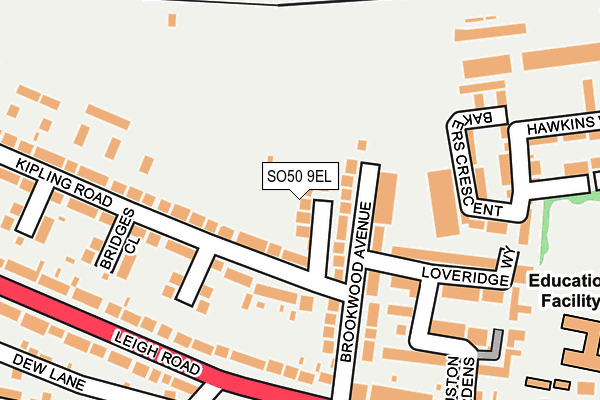 SO50 9EL map - OS OpenMap – Local (Ordnance Survey)