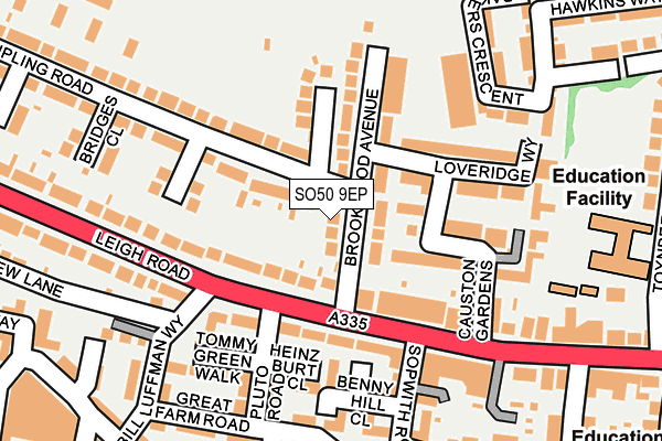 SO50 9EP map - OS OpenMap – Local (Ordnance Survey)