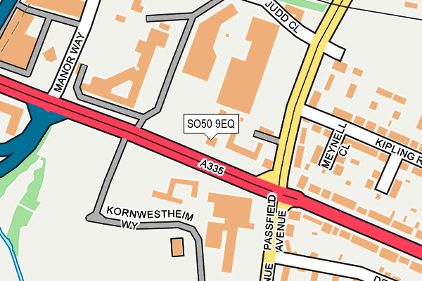 SO50 9EQ map - OS OpenMap – Local (Ordnance Survey)