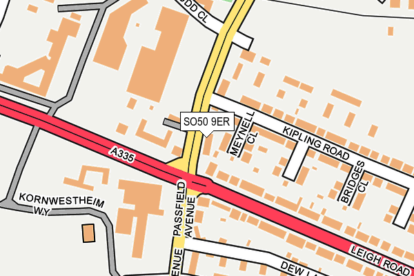SO50 9ER map - OS OpenMap – Local (Ordnance Survey)