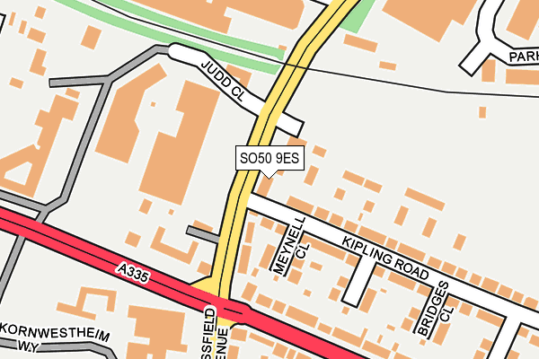 SO50 9ES map - OS OpenMap – Local (Ordnance Survey)