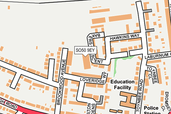 SO50 9EY map - OS OpenMap – Local (Ordnance Survey)