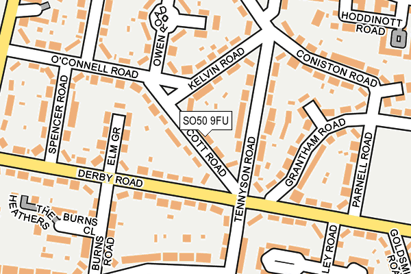 SO50 9FU map - OS OpenMap – Local (Ordnance Survey)