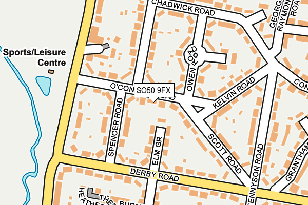 SO50 9FX map - OS OpenMap – Local (Ordnance Survey)