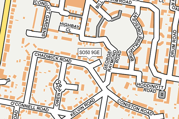 SO50 9GE map - OS OpenMap – Local (Ordnance Survey)