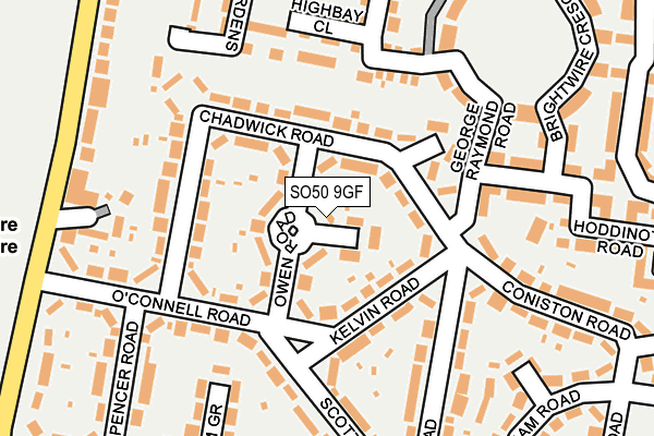 SO50 9GF map - OS OpenMap – Local (Ordnance Survey)