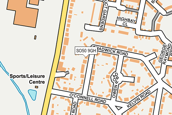 SO50 9GH map - OS OpenMap – Local (Ordnance Survey)