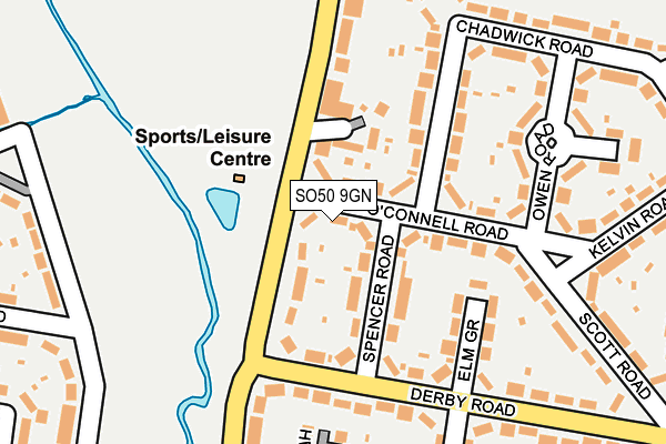 SO50 9GN map - OS OpenMap – Local (Ordnance Survey)