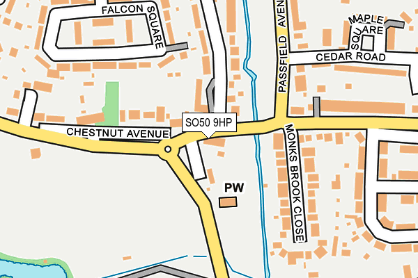SO50 9HP map - OS OpenMap – Local (Ordnance Survey)