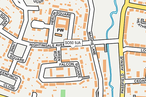 SO50 9JA map - OS OpenMap – Local (Ordnance Survey)