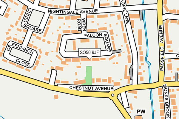 SO50 9JF map - OS OpenMap – Local (Ordnance Survey)