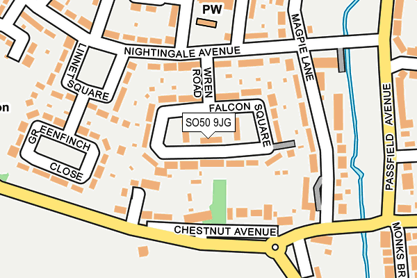 SO50 9JG map - OS OpenMap – Local (Ordnance Survey)