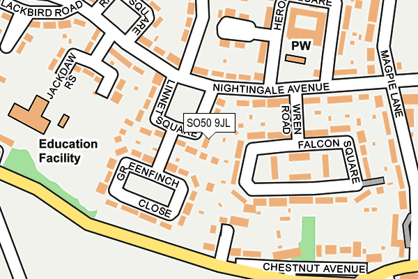 SO50 9JL map - OS OpenMap – Local (Ordnance Survey)
