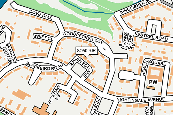 SO50 9JR map - OS OpenMap – Local (Ordnance Survey)