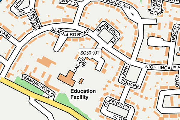 SO50 9JT map - OS OpenMap – Local (Ordnance Survey)