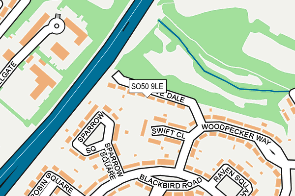 SO50 9LE map - OS OpenMap – Local (Ordnance Survey)