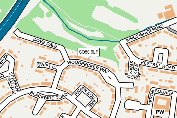 SO50 9LF map - OS OpenMap – Local (Ordnance Survey)